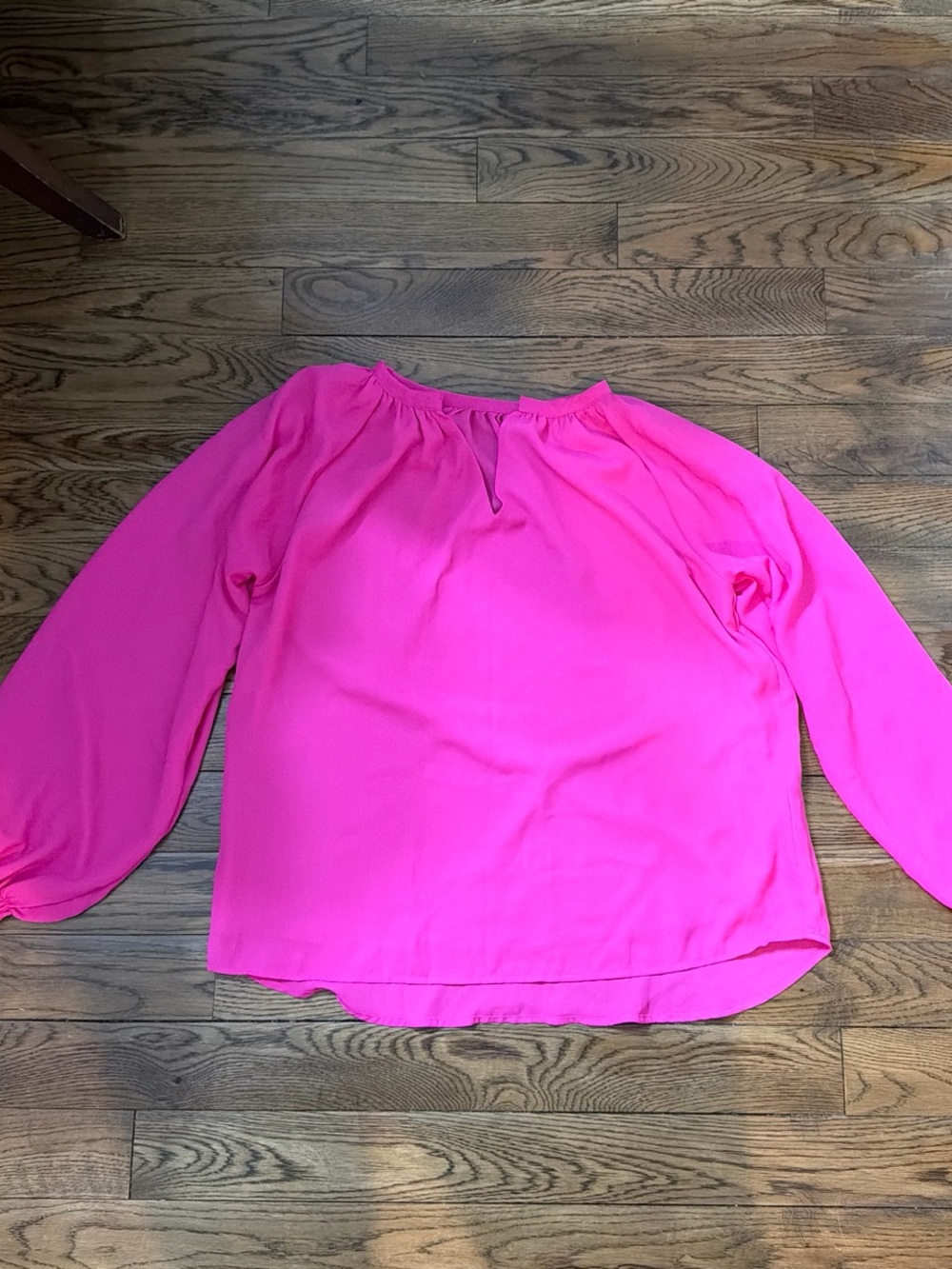 Source Unknown Hot Pink Long-Sleeve Blouse
